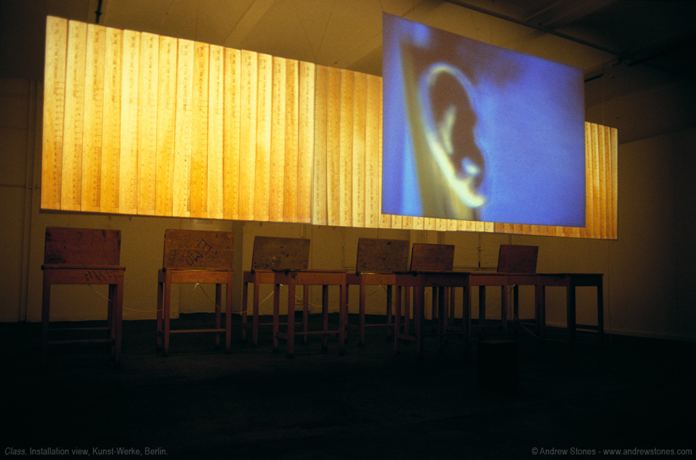 Andrew Stones - 'Class' - Installation with video and mixed media by Andrew Stones. Version: Kunst-Werke, Berlin.