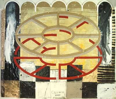 Andrew Stones - Crown Drop, mixed pigments and papers, 1990